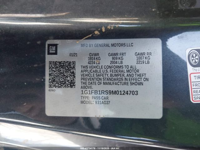 2021 CHEVROLET CAMARO 1G1FB1RS9M0124703 Photo 8