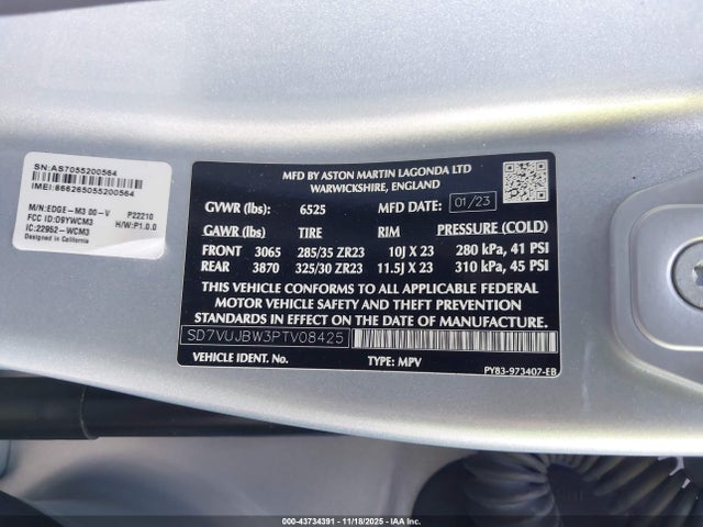 2023 ASTON MARTIN DBX SD7VUJBW3PTV08425 Photo 8