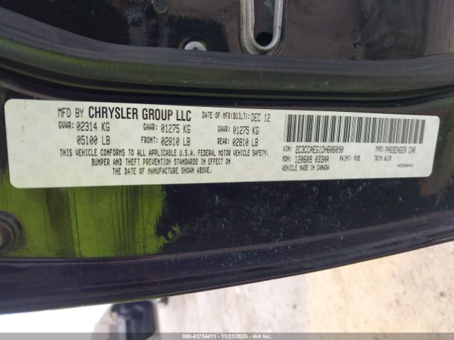 2013 CHRYSLER 300C 2C3CCAEG1DH606090 Photo 8