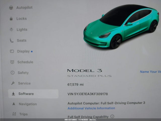 2019 TESLA MODEL 3 5YJ3E1EA3KF309178 Photo 6