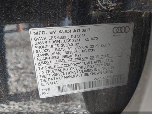 2018 AUDI Q7 WA1VAAF7XJD008687 Photo 8