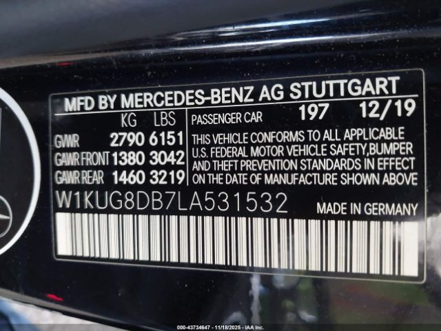 2020 MERCEDES-BENZ S 560 W1KUG8DB7LA531532 Photo 8