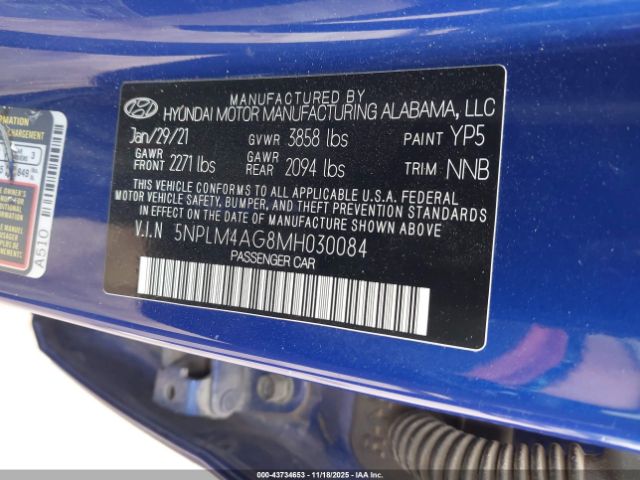 2021 HYUNDAI ELANTRA 5NPLM4AG8MH030084 Photo 8