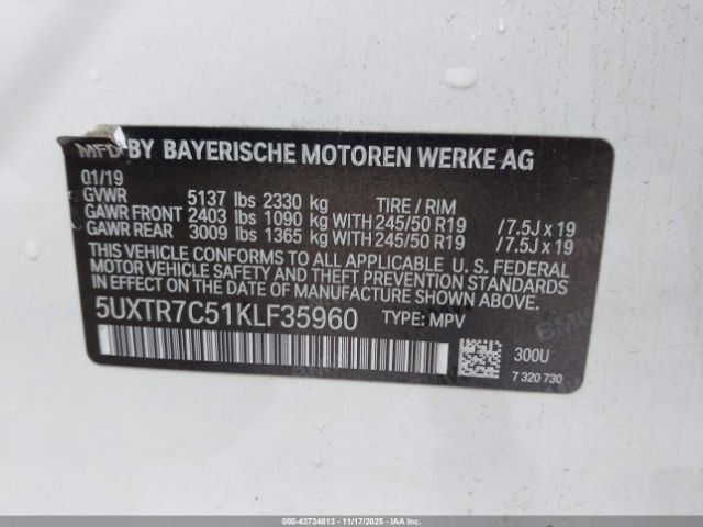 2019 BMW X3 5UXTR7C51KLF35960 Photo 8