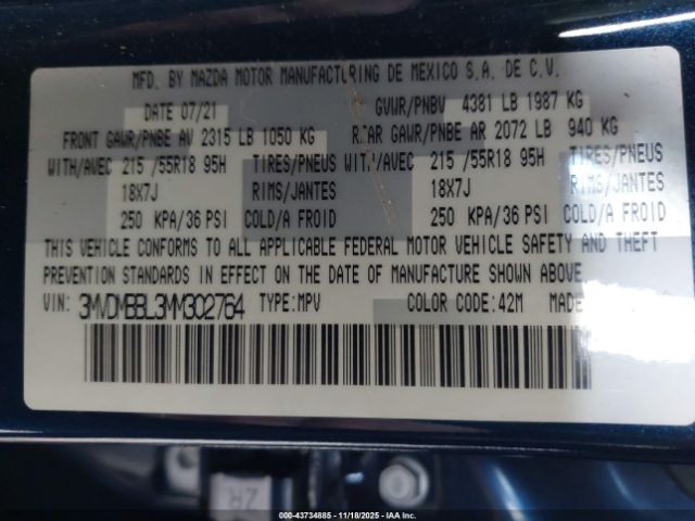 2021 MAZDA CX-30 3MVDMBBL3MM302764 Photo 8