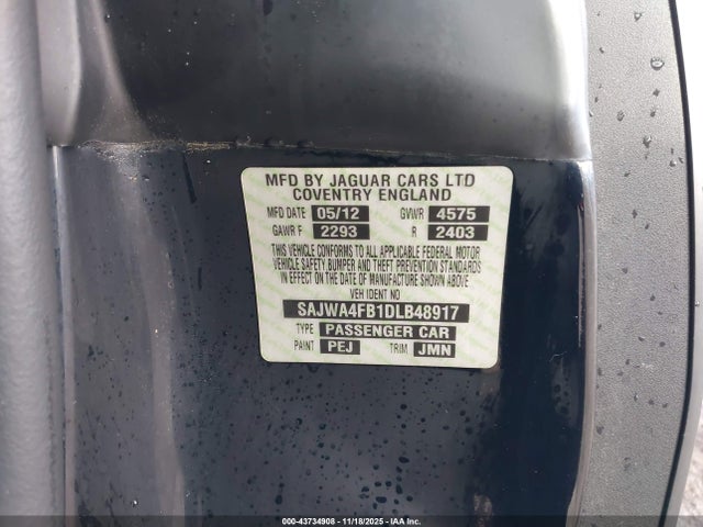 2013 JAGUAR XK SAJWA4FB1DLB48917 Photo 8