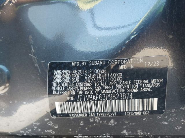 2023 SUBARU WRX JF1VBAF63P9823874 Photo 8