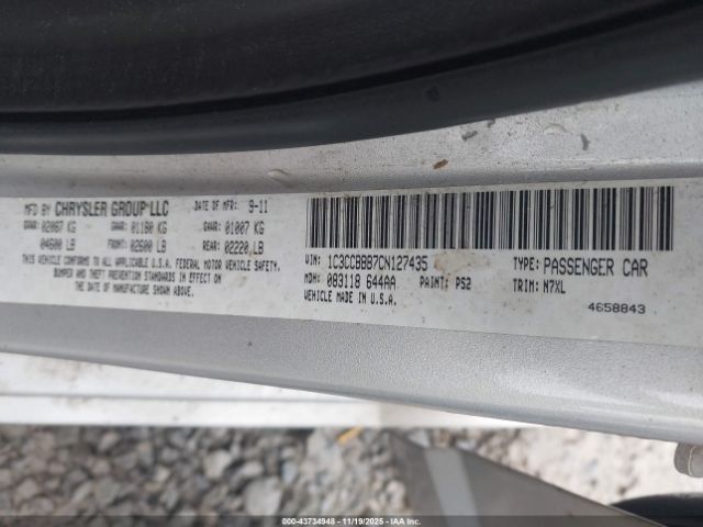 2012 CHRYSLER 200 1C3CCBBB7CN127435 Photo 8