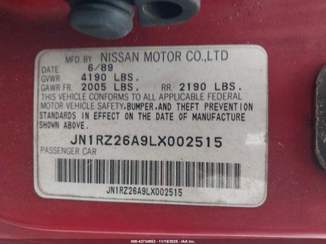 1990 NISSAN 300ZX JN1RZ26A9LX002515 Photo 8