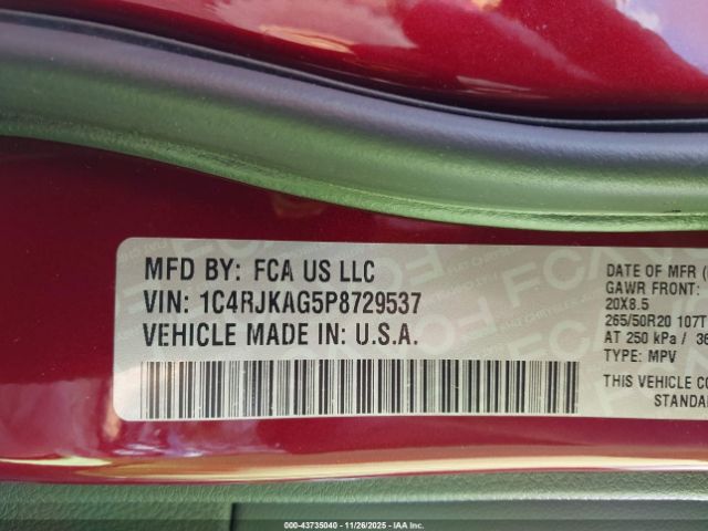 2023 JEEP GRAND CHEROKEE L 1C4RJKAG5P8729537 Photo 8