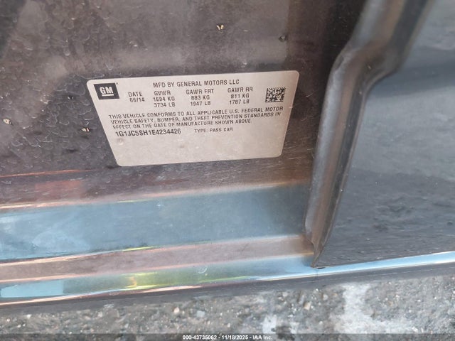 1G1JC5SH1E4234426 Chevrolet Sonic Lt Auto
