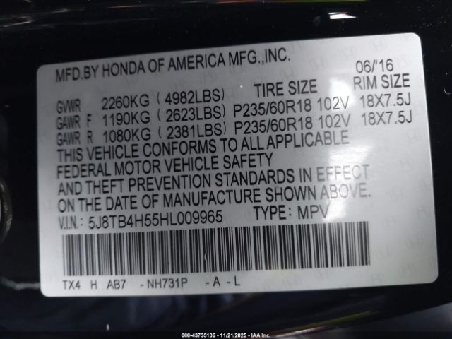 2017 ACURA RDX 5J8TB4H55HL009965 Photo 8