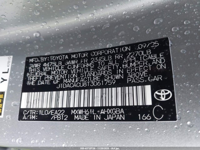 JTDACACU8T3061759 Toyota Prius Plug-in Hybrid Xse