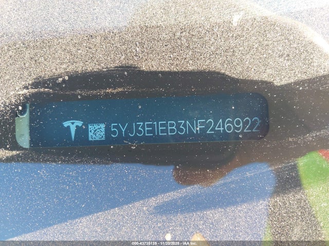 2022 TESLA MODEL 3 5YJ3E1EB3NF246922 Photo 8