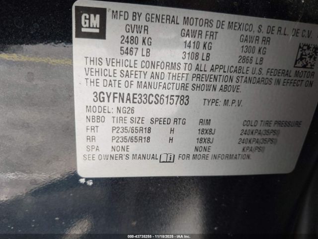 2012 CADILLAC SRX 3GYFNAE33CS615783 Photo 8
