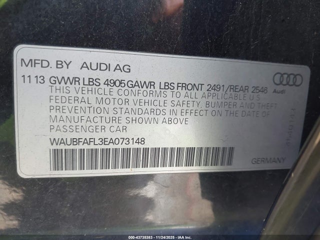 2014 AUDI A4 WAUBFAFL3EA073148 Photo 8