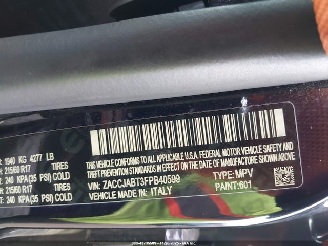 2015 JEEP RENEGADE ZACCJABT3FPB40599 Photo 8