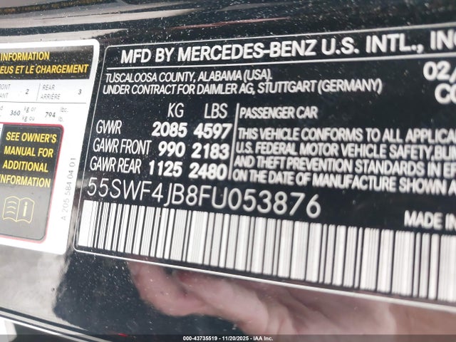 Mercedes-Benz C 300 2015 55SWF4JB8FU053876 Image 9