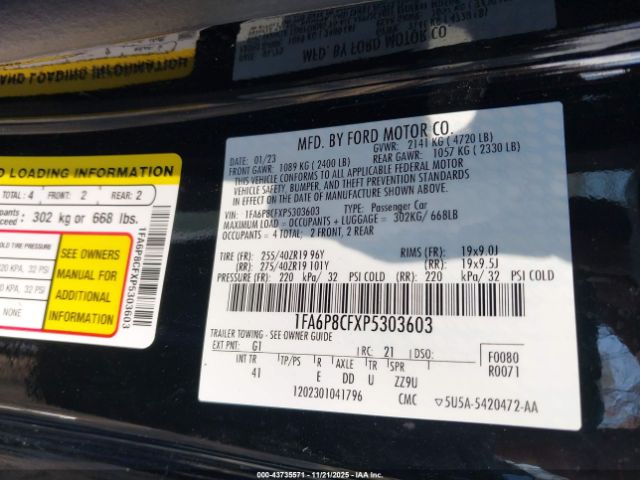 2023 FORD MUSTANG 1FA6P8CFXP5303603 Photo 8