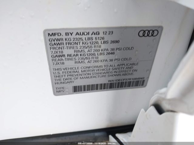 2024 AUDI Q3 WA1DECF37R1084843 Photo 8
