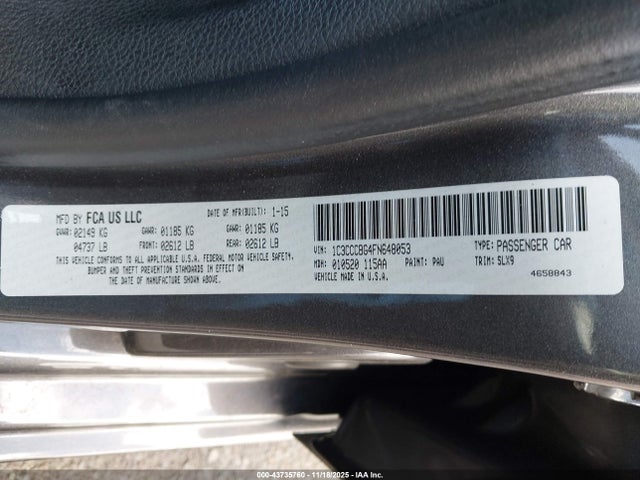 Chrysler 200 S 2015 1C3CCCBG4FN648053 Image 9