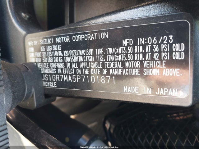 2023 SUZUKI GSX-R750 JS1GR7MA5P7101871 Photo 9