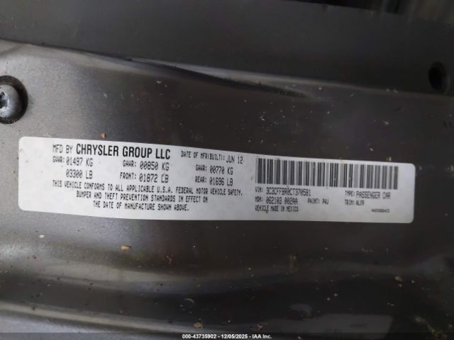 2012 FIAT 500 3C3CFFBR0CT370581 Photo 8