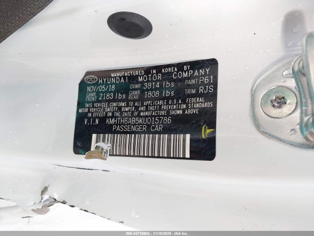 KMHTH6AB5KU015786 Hyundai Veloster Turbo Ultimate