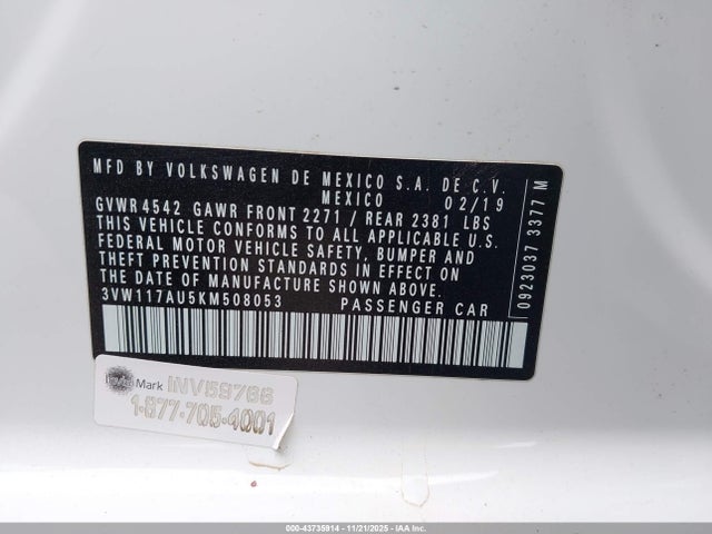 2019 VOLKSWAGEN GOLF SPORTWAGEN 3VW117AU5KM508053 Photo 8