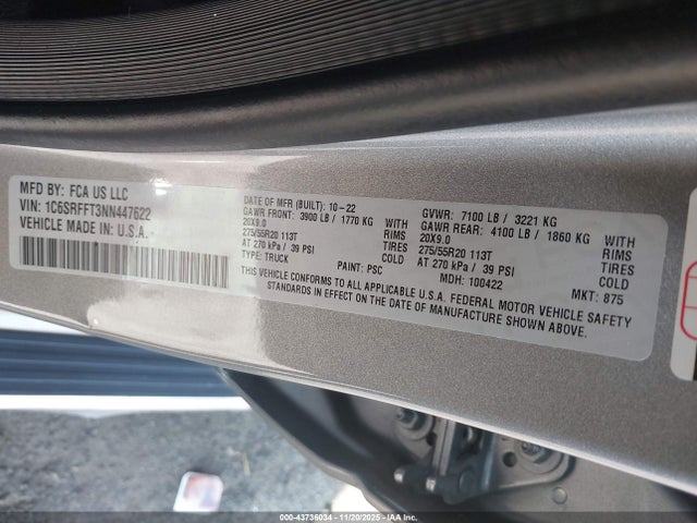 2022 RAM 1500 1C6SRFFT3NN447622 Photo 8