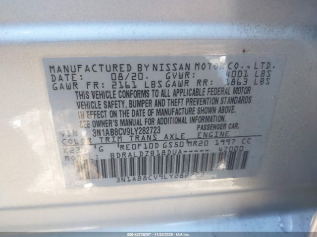 2020 NISSAN SENTRA 3N1AB8CV9LY282723 Photo 8