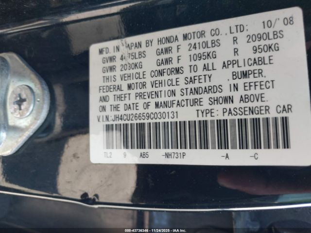 2009 ACURA TSX JH4CU26659C030131 Photo 8