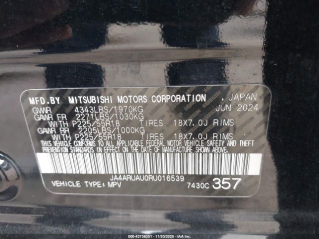 2024 MITSUBISHI OUTLANDER SPORT JA4ARUAU0RU016539 Photo 8