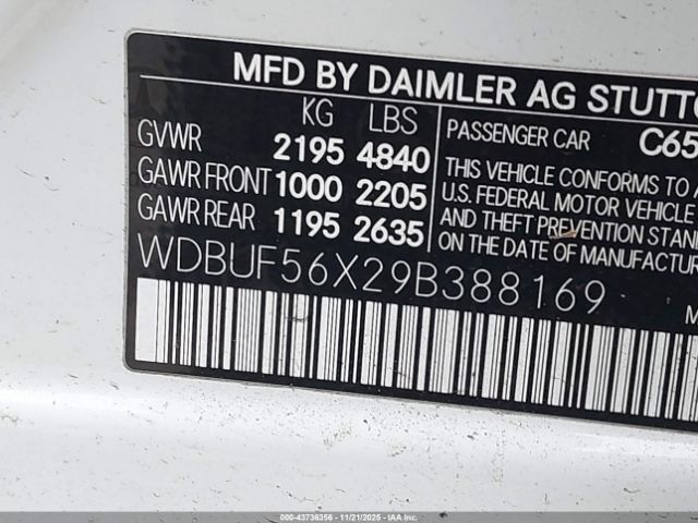 2009 MERCEDES-BENZ E 350 WDBUF56X29B388169 Photo 8