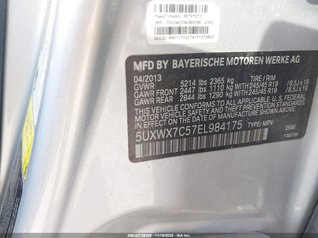 2014 BMW X3 5UXWX7C57EL984175 Photo 8