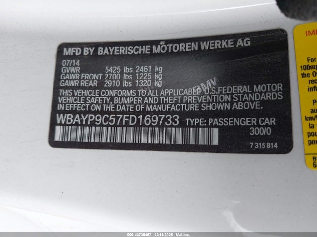 2015 BMW 650I WBAYP9C57FD169733 Photo 8