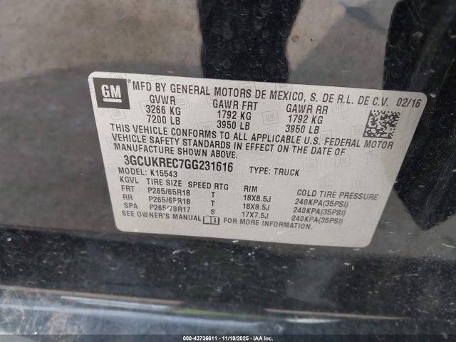 Chevrolet Silverado 1500 2lt 2016 3GCUKREC7GG231616 Image 26
