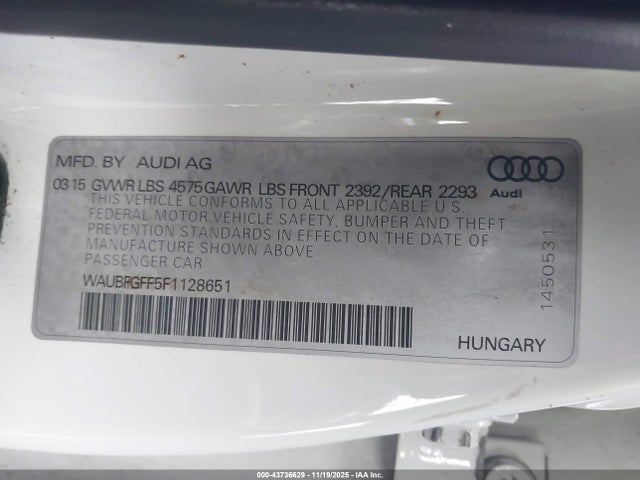 2015 AUDI A3 WAUBFGFF5F1128651 Photo 8