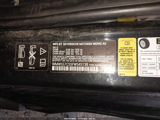 2015 MINI PACEMAN WMWSS7C55FWS45138 Photo 8