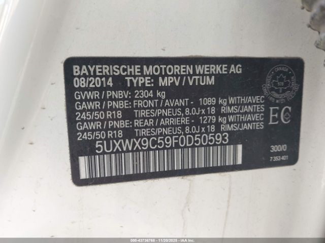 2015 BMW X3 5UXWX9C59F0D50593 Photo 8