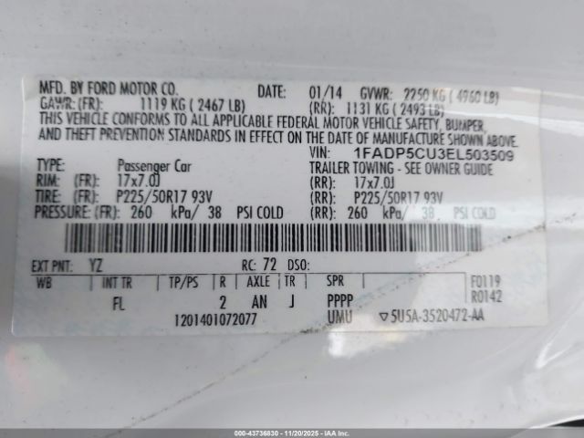 2014 FORD C-MAX ENERGI 1FADP5CU3EL503509 Photo 8