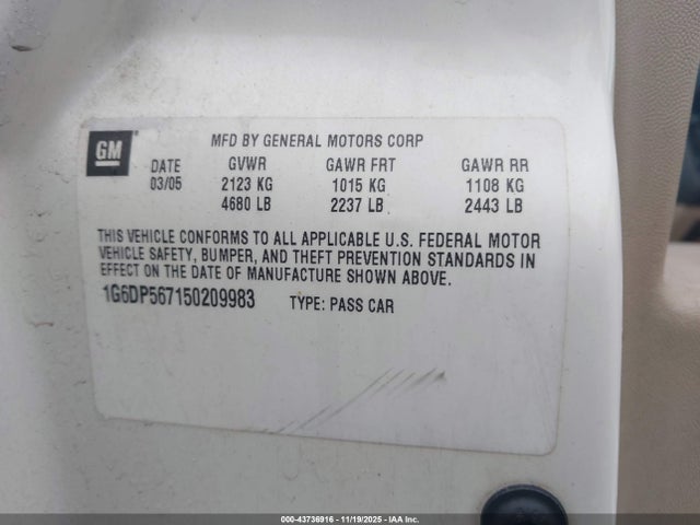 2005 CADILLAC CTS 1G6DP567150209983 Photo 8