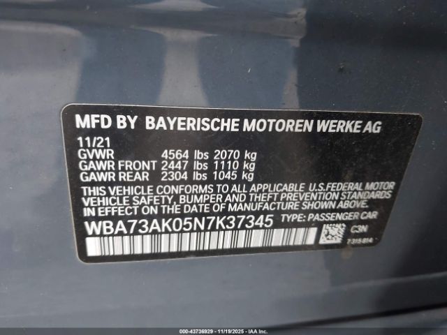 2022 BMW 228 GRAN COUPE WBA73AK05N7K37345 Photo 8