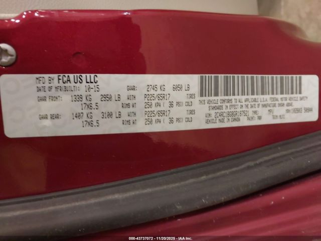 2016 CHRYSLER TOWN & COUNTRY 2C4RC1BG8GR187521 Photo 8