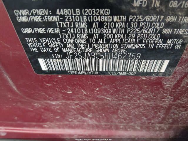 2017 SUBARU FORESTER JF2SJABC5HH462359 Photo 8