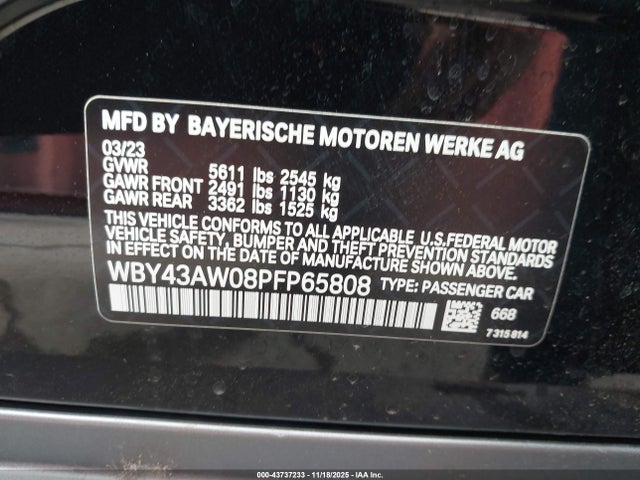 2023 BMW I4 WBY43AW08PFP65808 Photo 8