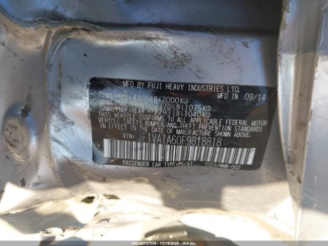 2015 SUBARU WRX JF1VA1A60F9818818 Photo 8