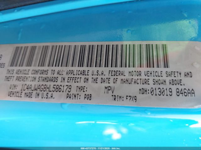 2017 JEEP WRANGLER 1C4AJWAG8HL586179 Photo 8