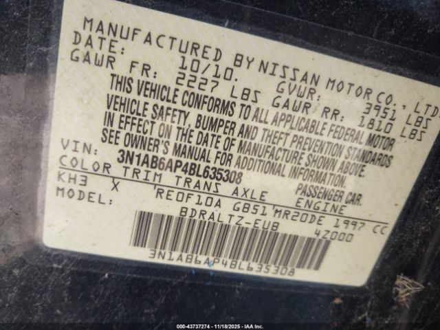 2011 NISSAN SENTRA 3N1AB6AP4BL635308 Photo 8