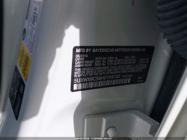 2017 BMW X3 5UXWX9C56H0T04185 Photo 8